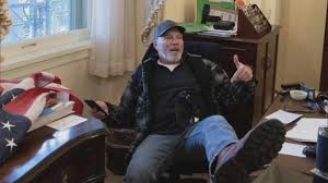 Richard bigo barnett, the maga fan who stormed nancy pelosi's office and scratched his balls at her desk during capitol riots, has reportedly been caught by cops. V5q3vyoefvb9nm