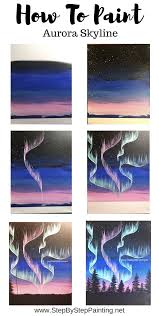 This is a good lesson for beginners and up!i'm painting on a 12x16 in canvas board, but. How To Paint Northern Lights Step By Step Painting