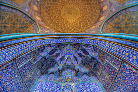 One of the most beautiful corridors of the world, tiled with tranquilizing #persian blue in #sheikh_lotfollah_mosque. Sheikh Lotfollah Mosque Isfahan Iran Chief Architect BahaÊ¾ Al Din Al Ê¿amili 1920x1280 The Best Designs And Art From The Internet
