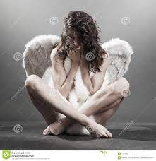 Beautiful Naked Angel with Furs Stock Photo - Image of dramatic,  attractive: 7763030