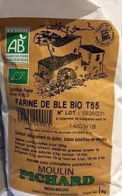 Farine De Ble Bio T65 Moulin Pichard 1 Kg