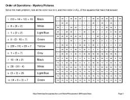 Each worksheet includes 16 unique problems. Order Of Operations Color By Number Math Mystery Pictures By Whooperswan