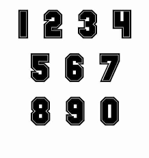 Football Jersey Number Font Numbers Font Football Numbers Number Fonts