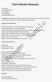 Farm Worker Resume Sample Ipasphoto