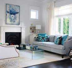 Click the image for larger image size and more details. Style At Home Living Room Turquoise Blue Living Room Living Room Grey