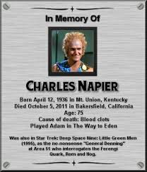 Chales Napier Star Trek Crew Star Trek Actors Star Trek Cast