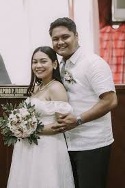 Bride and groom exchanging wedding vows outdoors in canada. Civil Wedding Attire In The Philippines Civil Wedding Dresses Civil Wedding Wedding Court