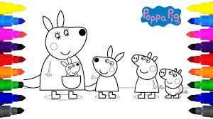This item is a digital download you won't get a mailed product. Peppa Pig And Kylie Kangaroo Coloring Pages For Kids Youtube