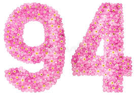 Arabic Numeral 94, Ninety Four, from Pink Forget-me-not Flowers, Stock  Image - Image of greeting, count: 116799091
