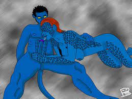 1boy 1girls artist request black hair blue skin female incest  kurt wagner male marvel marvel comics mother and son mutant mystique  nightcrawler nude penis raven darkholme rebecca romijn red