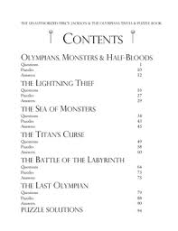 Many were content with the life they lived and items they had, while others were attempting to construct boats to. Unauthorized Percy Jackson The Olympians Trivia Puzzle Book Tpt