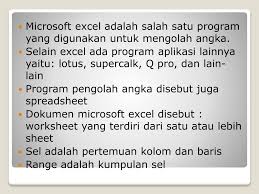 Setiap nilai dapat memiliki suatu hubungan yang telah terdefinisi dengan nilaia yang lainnya. Ppt Microsoft Excel Powerpoint Presentation Free Download Id 6158507
