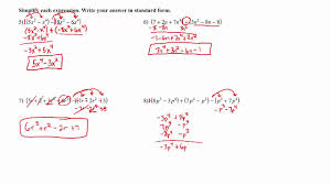 Worksheet by kuta software llc. Algebra 1 Polynomial Review Chapter 10 Review Youtube