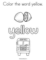 The spruce / almar creative yellow is believed to be notoriously difficult when it comes to painting a room. Color The Word Yellow Coloring Page Twisty Noodle In 2021 Coloring Pages Words Color