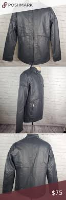 American Breed Men S Black Pleather Jacket Size In 2020 Pleather Jacket Pleather Clothes Design