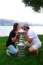 Brent seabrook is a canadian former professional ice hockey defenceman. Brent Seabrook S Baby Daughter Kenzie Tries Out The Stanley Cup Chicago Blackhawks Hockey Hockey Wife Blackhawks Hockey