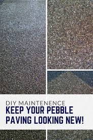 Sealing a concrete driveway often makes the driveway look good and also helps in extending the life of the concrete driveway. Pebble Epoxy Rock Pebble Epoxy For Flooring Driveways Patios Pebbles Epoxy Floor Diy Paving