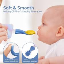 Playful & Practical Silicone Spoon Set for Baby Food Pouches
