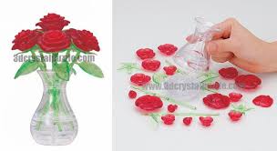 The vase comes with a container inside to add water to your flowers. 3d Crystal Puzzle The Gorgeous Six Roses In A Vase Build Up The Roses The Vase Piece By Piece As All The Rest Of Our Crystal Puzzle Facebook