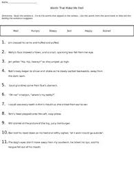Identifying feelings more practice with i messages help students to understand and invite them to state. Character Feelings Worksheet By Teachfirst Teachers Pay Teachers