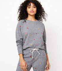 Leggings + the new lou & grey fleeceback sweatshirt = the perfect sunday outfit. Lou Grey Heart Emoji Fleeceback Sweatshirt Loft