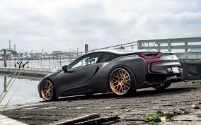 Black And Bronze Wheels Matte Black Bmw I8 Stuns With Bronze Wheels Carscoops Matte Black Bmw Bmw I8 Bronze Wheels