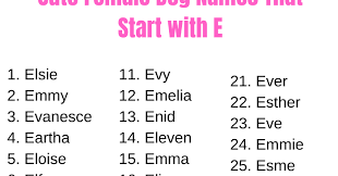 Here's 500 cute puppy names to help get you started. Dog Names That Start With E For Girl And Boy Dog