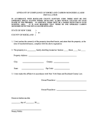 .seller 1 seller 2 smoke detector and carbon monoxide device compliance dwelling units (including, without limitation, single family residences) intended for human occupancy are, upon transfer of title (or in the case of a lease), required to be equipped with operable smoke detector(s). Bill Of Sale Form New York Affidavit Of Compliance With Smoke Detector Requirement Templates Fillable Printable Samples For Pdf Word Pdffiller