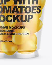 Download Plastic Cup With Yellow Tomatoes Mockup In Cup Bowl Mockups On Yellow Images Object Mockups Yellowimages Mockups