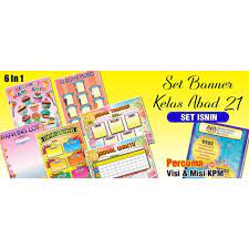 Gotong royong keceriaan kelas part 4. Set Banner Kelas Abad 21 Jadual Kelas Reward Chart Parking Lot Shopee Malaysia