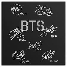 Bts Autograph Tanda Teks Lucu Gambar