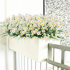 We specialise in a variety of reproduction artificial floral displays for hanging baskets, window boxes and planters. Practical Outdoor Resistant 6 Bundles Fake Foliage Greenery Faux Plants Shrubs Plastic Bushes For Window Box Hanging Planter Artificial Dried Flowers Aliexpress