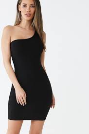 Ribbed One Shoulder Mini Dress Forever 21 Pretty Short Dresses Sheer Mesh Bodycon Dress Short Dresses Tight