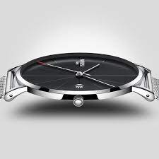 ultra thin minimalist steel mesh men s quartz watches luks saatler erkek saat erkek kol saatleri