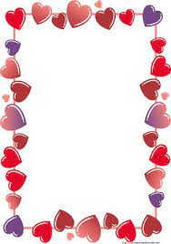 Mother S Day Heart And Flower Borders Template Blank Page Free Valentine Clip Art Valentine Clipart Valentines Day Clipart