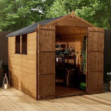 Although overlap products tend to be cheaper, and all at garden street would come with the manufacturers 12 month warranty, they are inferior to shiplap panels the next step up on the quality ladder is tongue and groove. 8 X 6 Mercia Pressure Treated Shiplap Shed With Double Door Elbec Garden Buildings