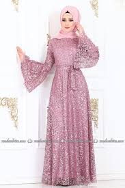Modaselvim Abiye Volan Kol Pul Payet Abiye 2157ms212 Gul Kurusu Hijab Fashionista Pakistani Fashion Dresses