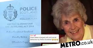 Gran, 82, fined for antisocial behaviour after attending 70th birthday