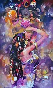 N P Razeshwarr Krishna Painting Krishna Radha Painting Krishna Art