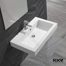 We have a range of sink shapes, from organic to square designs with a choice of wall mounted basins, inset basins, undermount basins, semi recessed basins. New Design Cast Poly Marble Stone Resin Wash Basins Solid Surface Bathroom Sinks From China Stonecontact Com