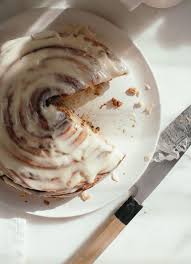 giant cinnamon bun a cozy kitchen
