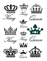 The cute little crowns look lovely. Amazon Com Sanerlian Waterproof Temporary Fake Tattoo Stickers Classic King Queen Crown Design Set Of 2 Beauty