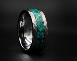 Pin By Decazi Tungsten Wedding Rings On Rings Custom Tungsten Ring Mens Wedding Bands Tungsten Engagement Rings Opal