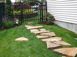 Start by outlining the sides of your pathway using either landscaping spray paint or flour. Building A Stone Walkway How Tos Diy