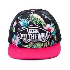 Vans G Beach Girl Trucker Hat Black Pink Journeys Shoes Girl Trucker Vans Hats Outfits With Hats