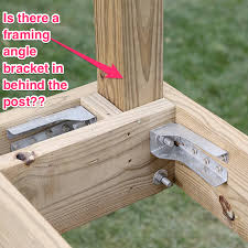 Article about installing pvc synthetic hand railing around a deck or porch. Inner Deck Guardrail Posts And Deck Framing Connectors Home Improvement Stack Exchange