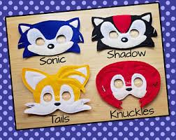 Sonic Mask Etsy Es Sonic Party Sonic Birthday Themes For Boys