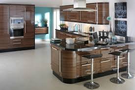 Picture Of Luxury Kitchen Design With Varnish Wooden Furniture Sets High Gloss Kitchen Cabinets Walnut Kitchen Gloss Kitchen Cabinets