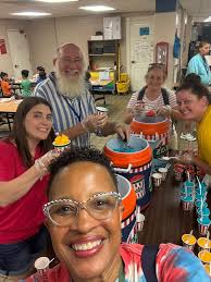 The “Scoop” today is that Matthew Whaley students earned Rita's for earning  all their “stars” for good behavior. Blueberry was the favorite flavor. 😋  I met Mila and she was able to