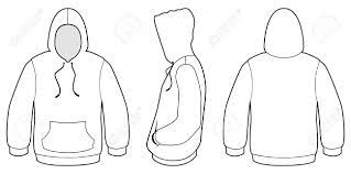 Front, side and back view, realistic gradient mesh vector. Template Illustration Of A Blank Hooded Sweater Royalty Free Cliparts Vectors And Stock Illustration Image 8266683